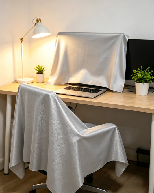 Square Pattern Nickel-Copper Fiber Faraday EMF Blocking Fabric