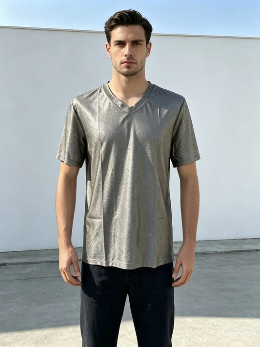 Silver Fiber EMF Shielding Men's Short Sleeve T-Shirt