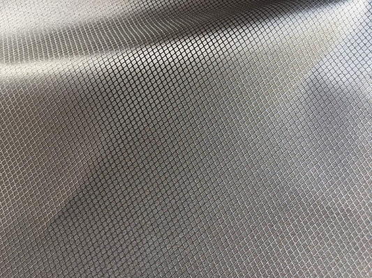 Diamond Pattern Silver Fiber Faraday EMF Blocking Fabric