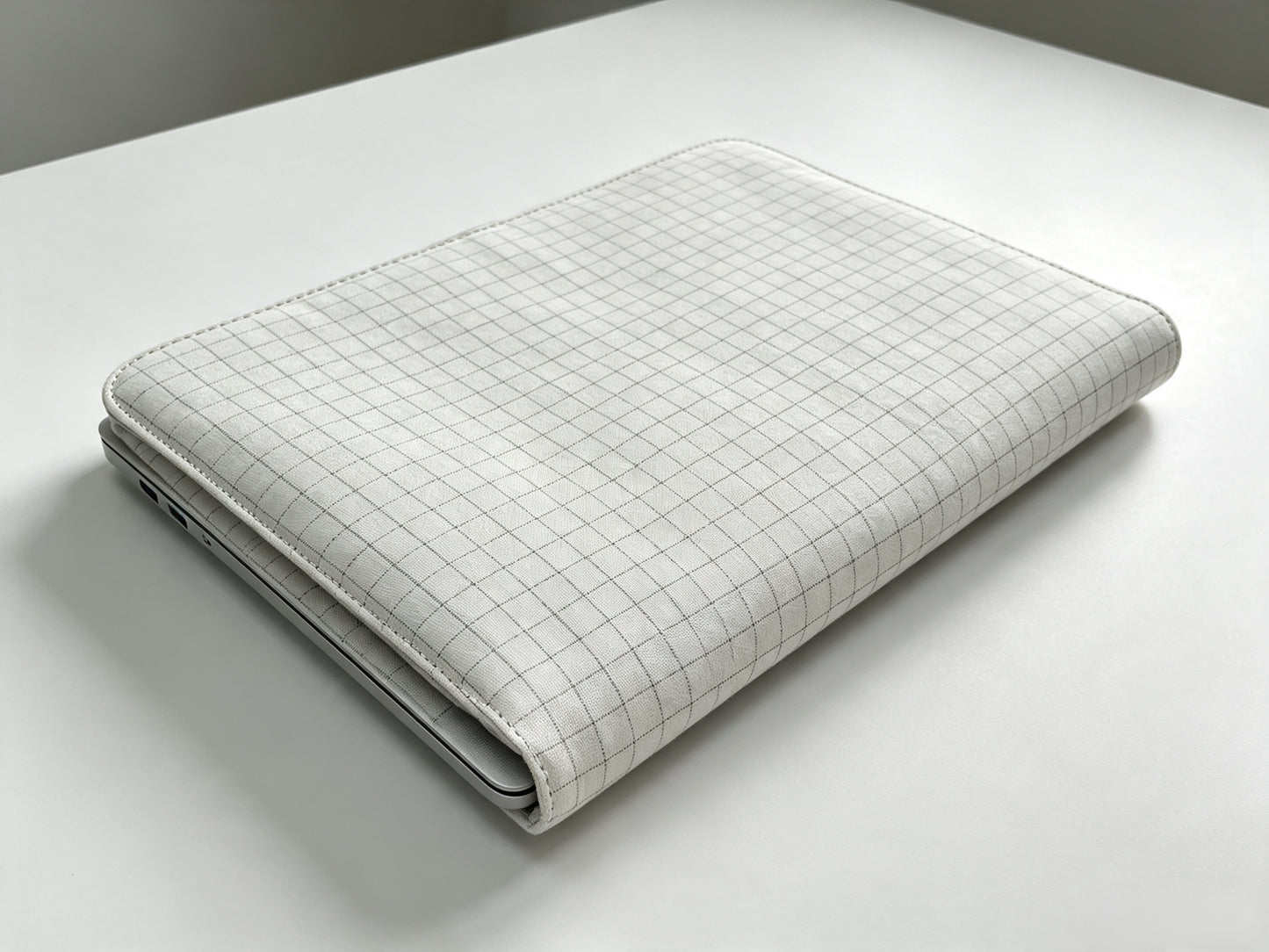 Silver Cotton Grid EMF Faraday Shield Fabric