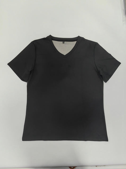 Silver Fiber EMF Shielding Black Short Sleeve T-Shirt