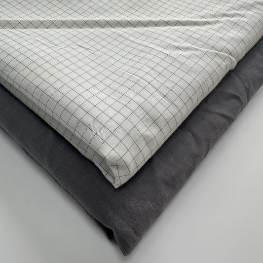 Silver Cotton Grid EMF Faraday Shield Fabric
