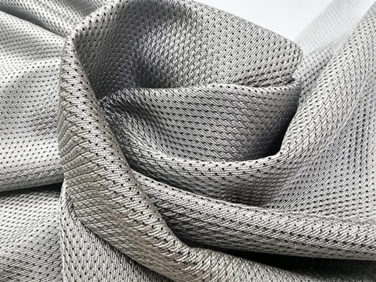 Birdseye Pattern Silver Fiber Faraday EMF Blocking  Fabric