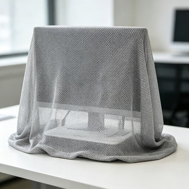 Birdseye Pattern Silver Fiber Faraday EMF Blocking  Fabric