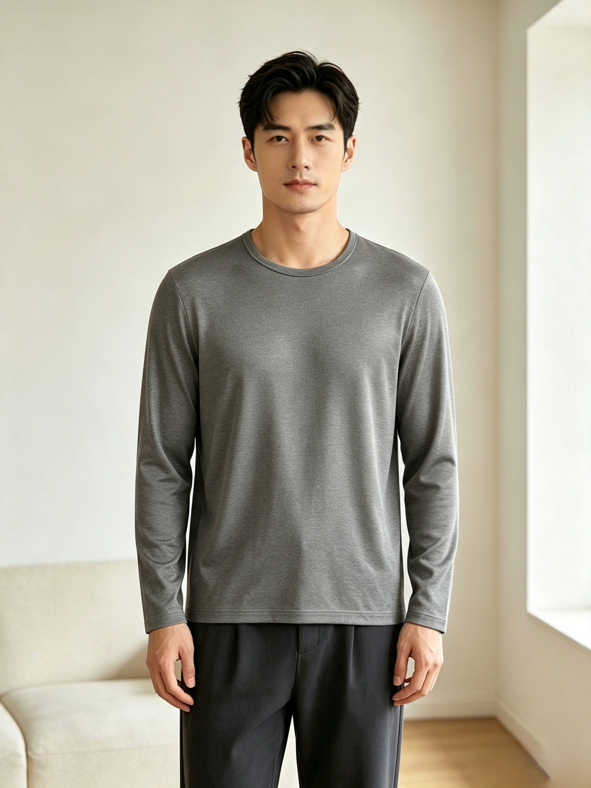 Silver Fiber EMF Shielding Men's Long Sleeve Top & Long Pants