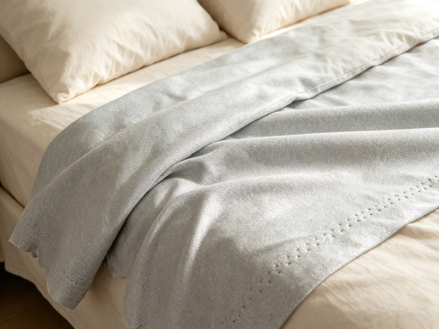 Gray Silver Cotton Silver Fiber Faraday EMF Blocking Fabric