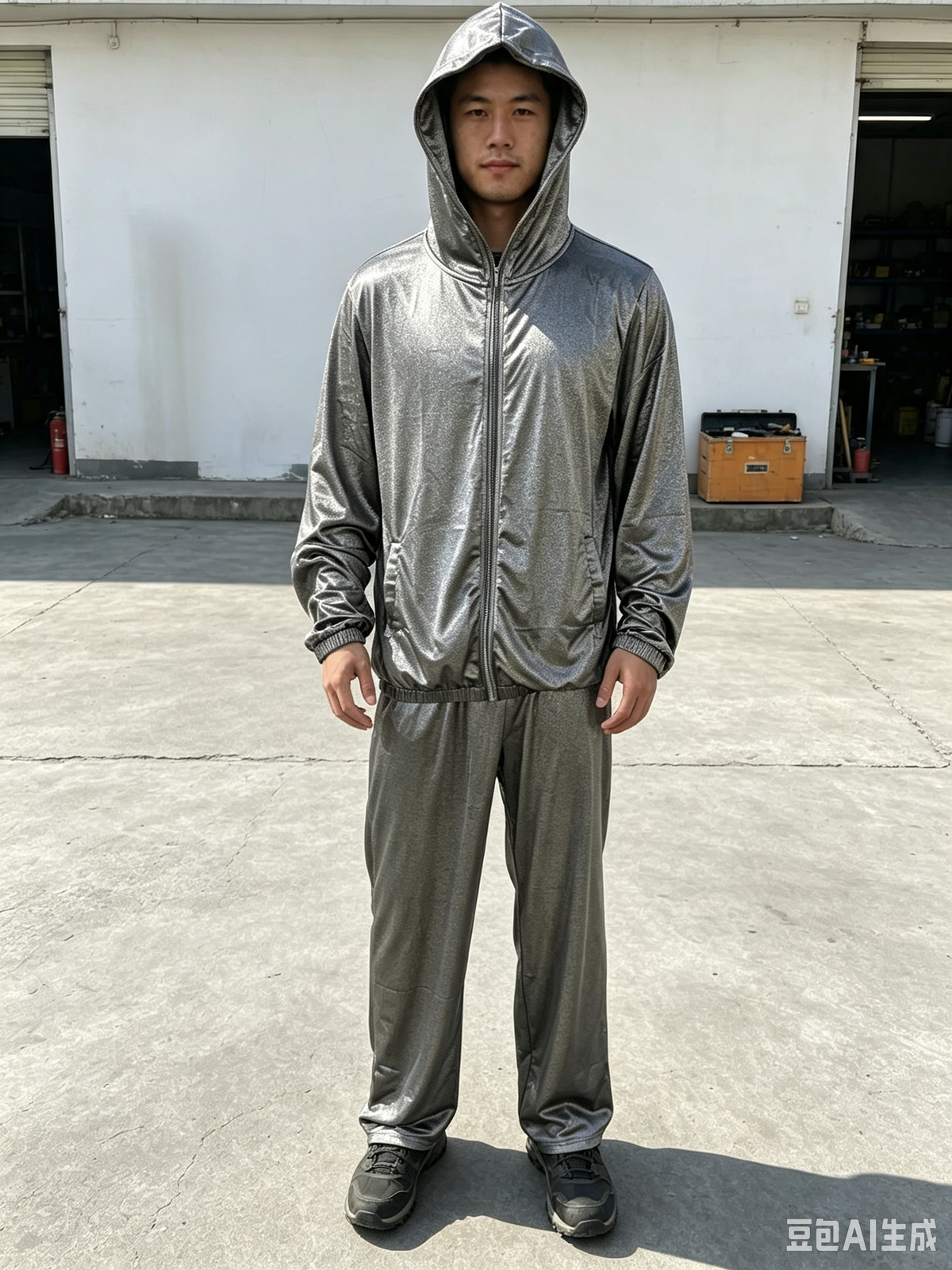 Silver Fiber EMF Shielding Shiny Sweatshirt & Sweatpants