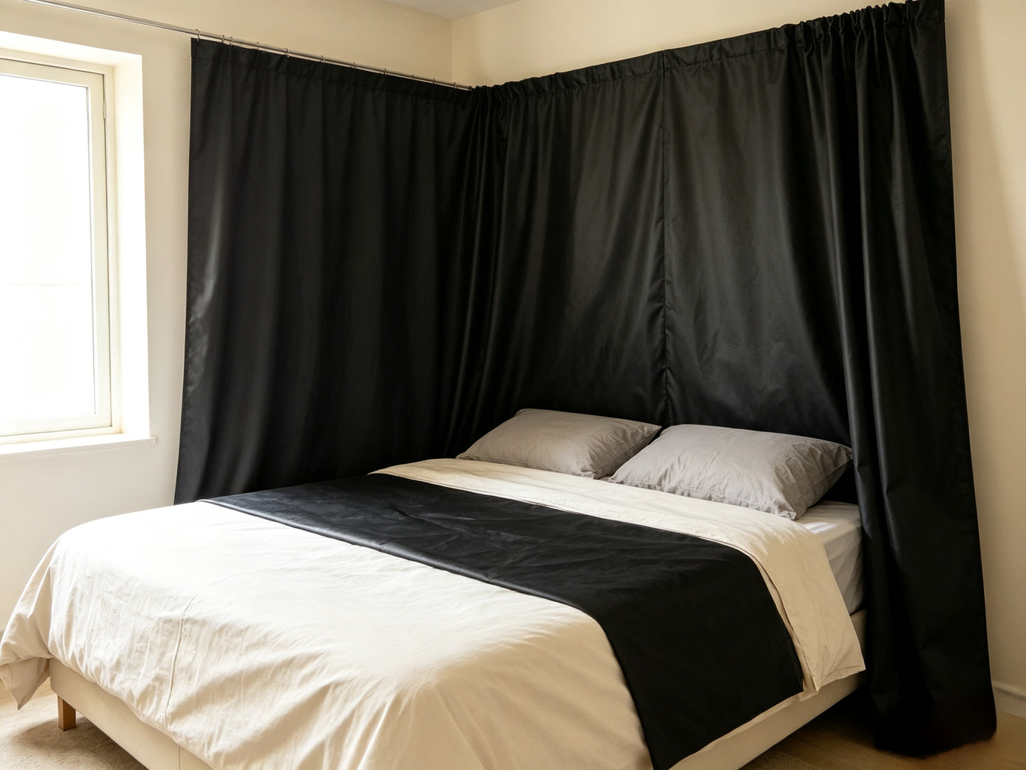 Double-Sided Full Black Nickel-Copper Fiber Faraday EMF Blocking Fabric