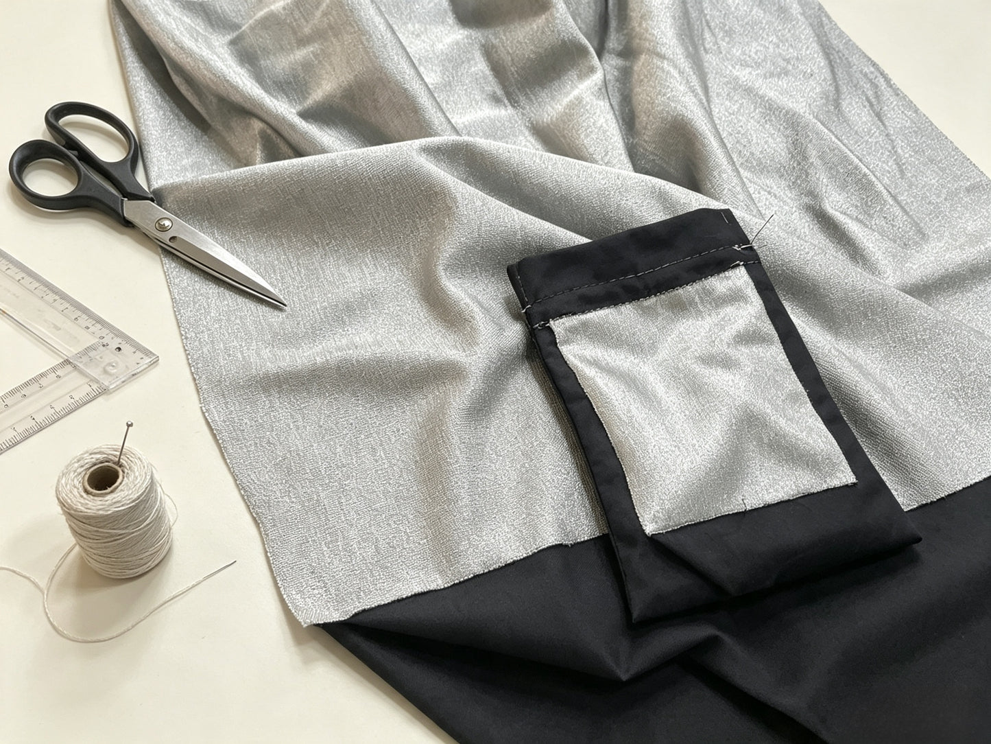 Black Silver Cotton Silver Fiber Faraday EMF Blocking Fabric
