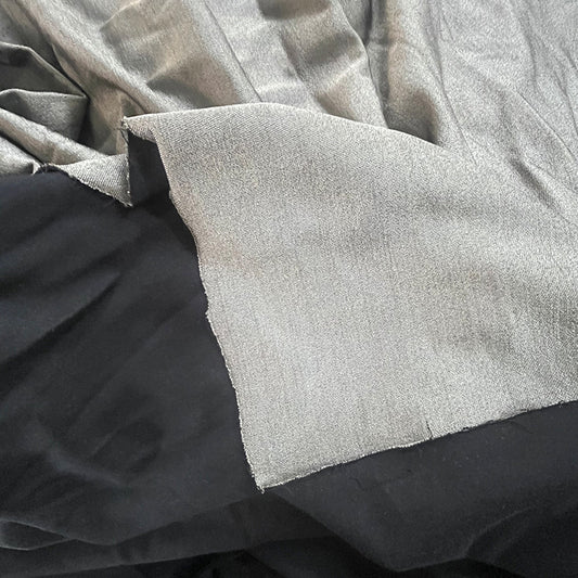 Black Silver Cotton Silver Fiber Faraday EMF Blocking Fabric