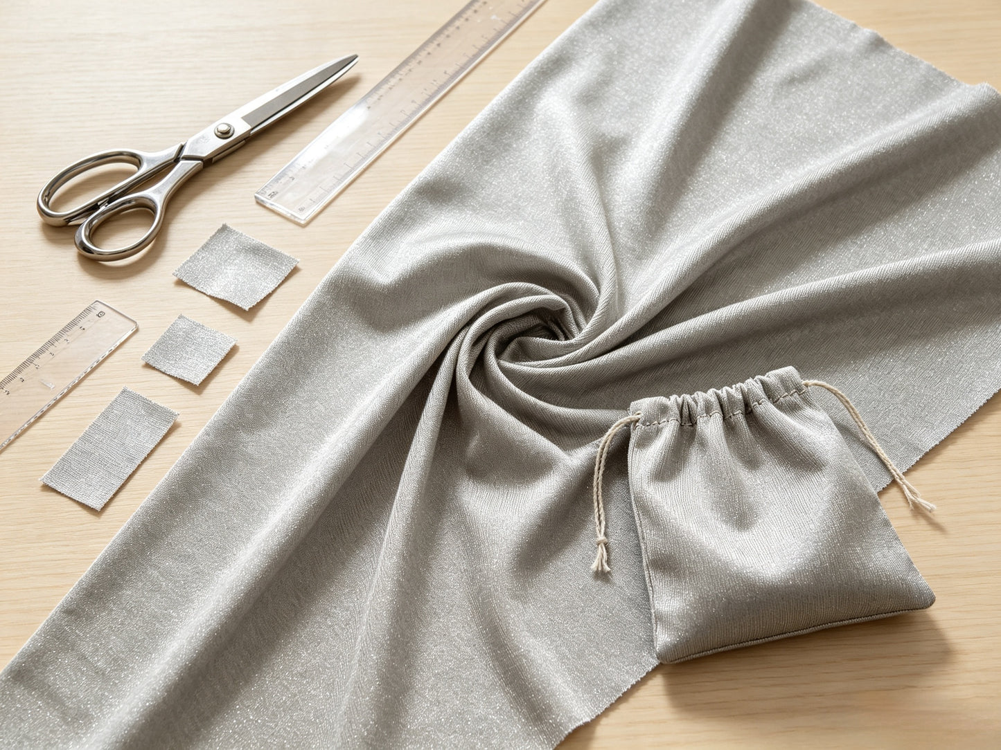 Knitted Silver Fiber Faraday EMF Blocking Fabric