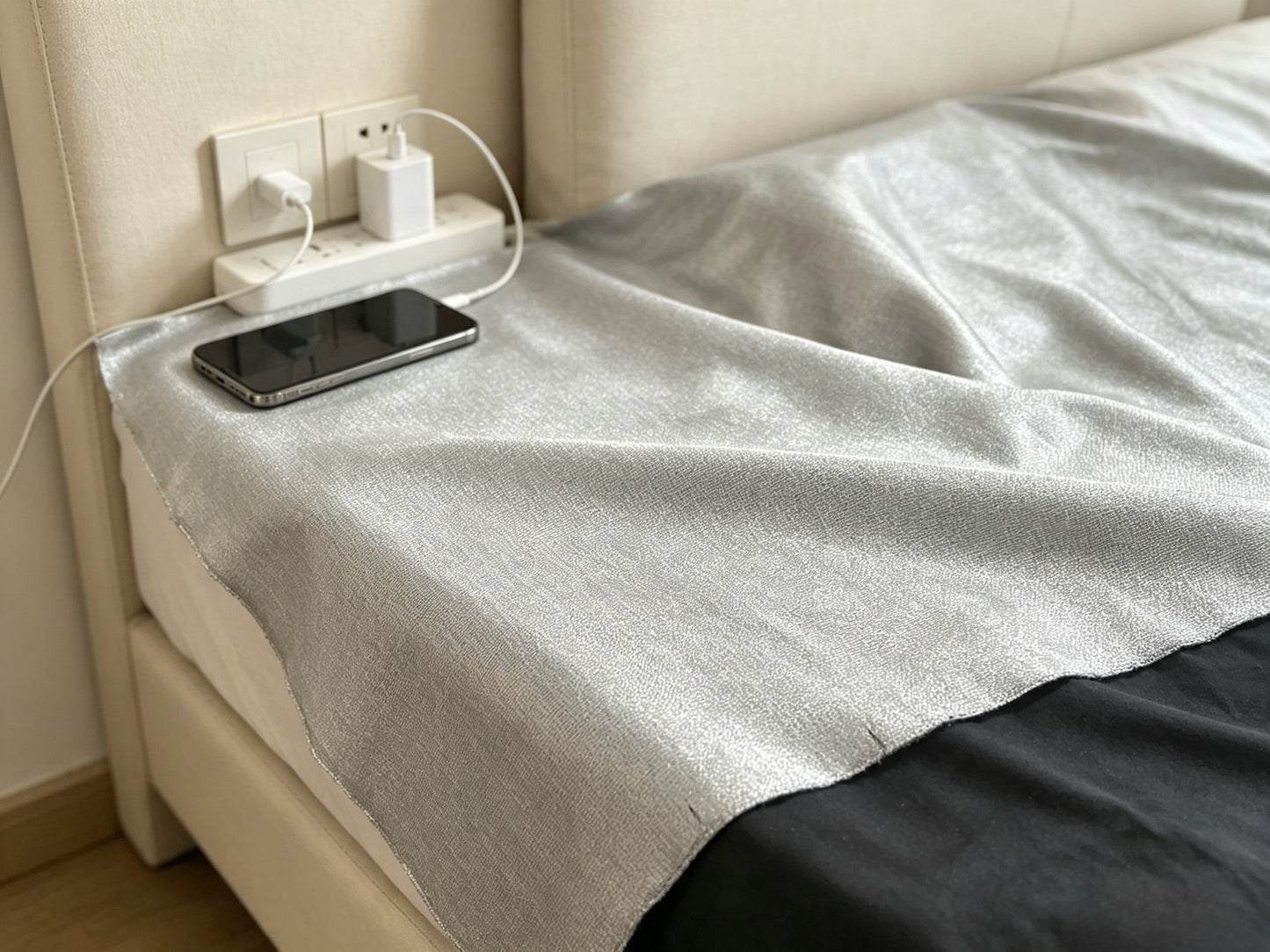 Black Silver Cotton Silver Fiber Faraday EMF Blocking Fabric