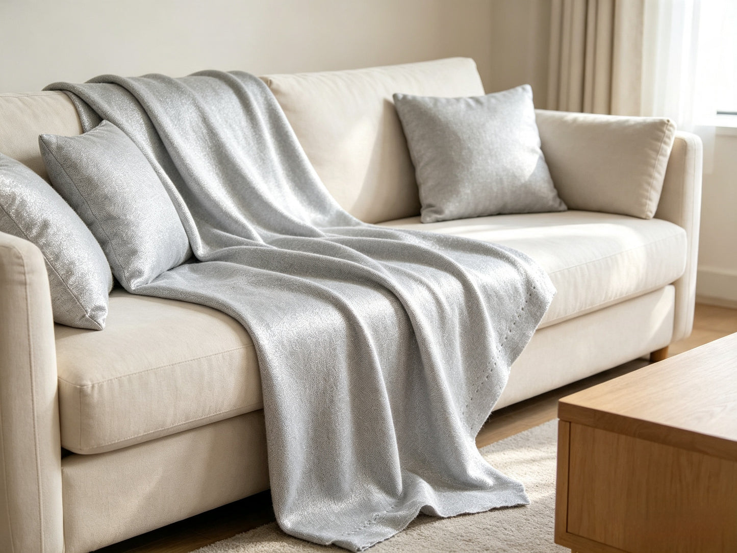 Gray Silver Cotton Silver Fiber Faraday EMF Blocking Fabric