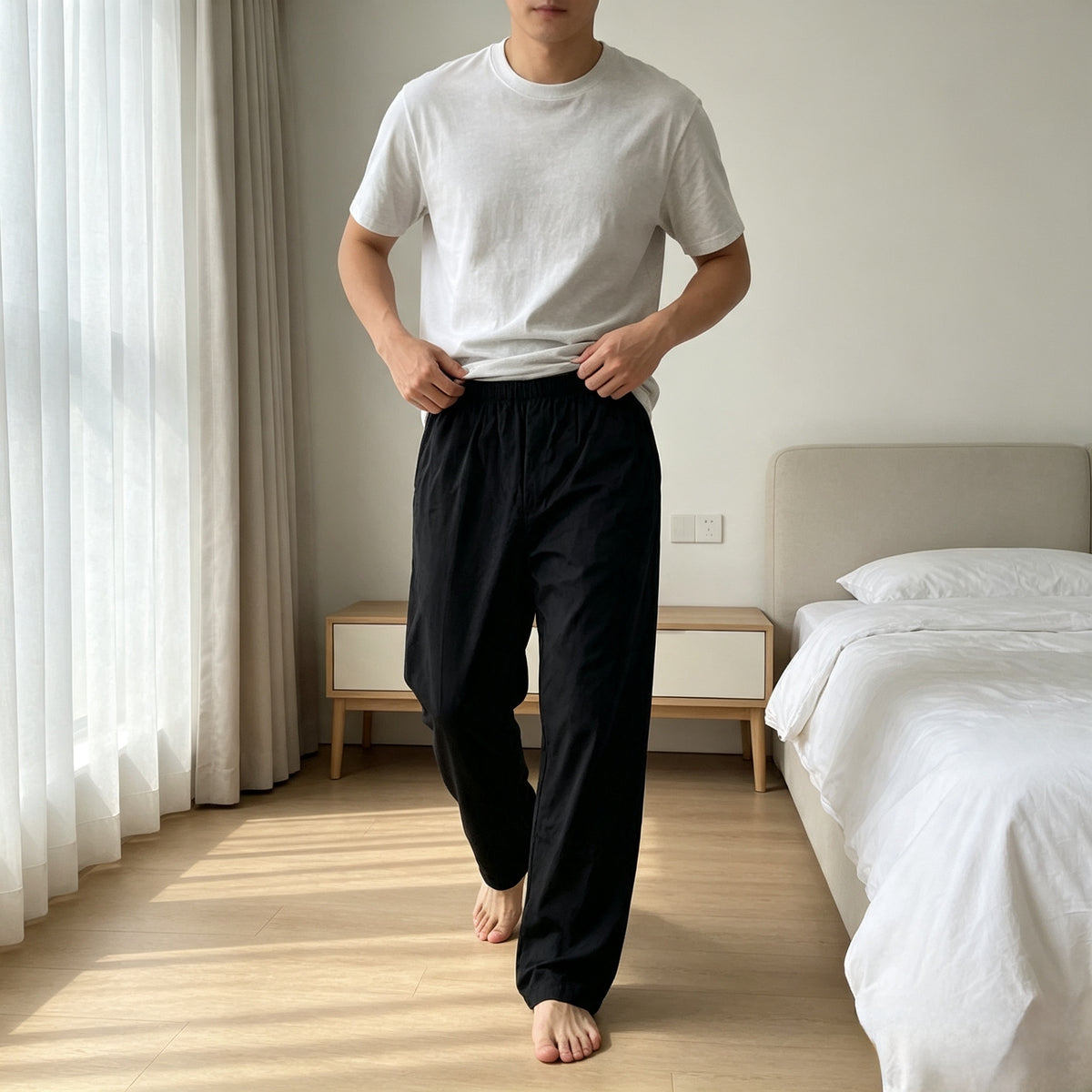 Silver Fiber EMF Shielding Black Long Sleeve Top & Long Pants