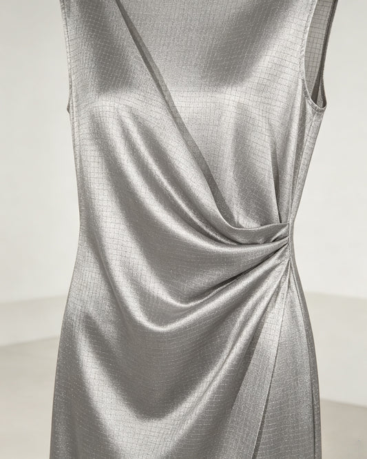 Square Pattern Silver Fiber Faraday EMF Blocking  Fabric