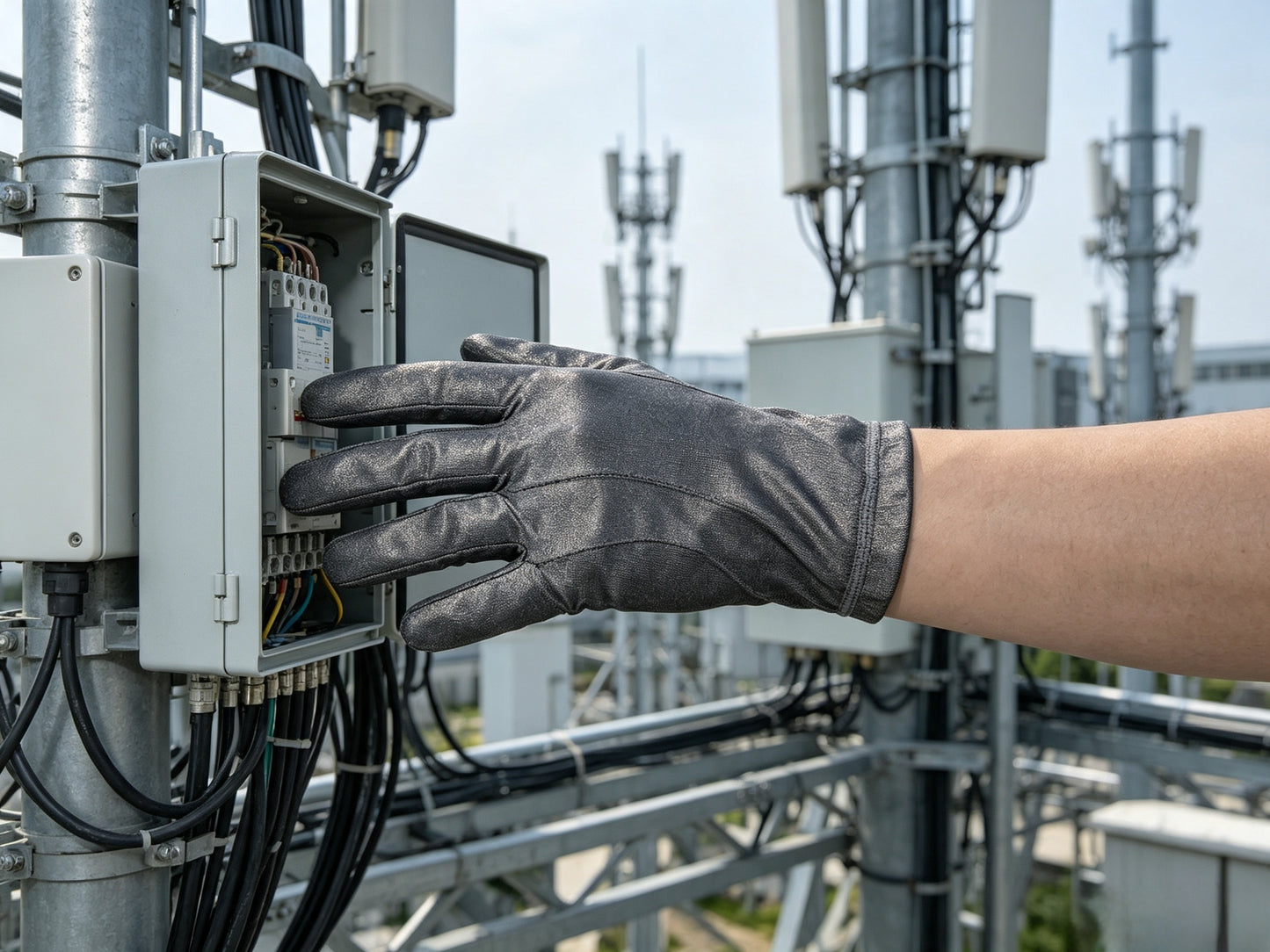 Silver Fiber EMF Shielding Gloves