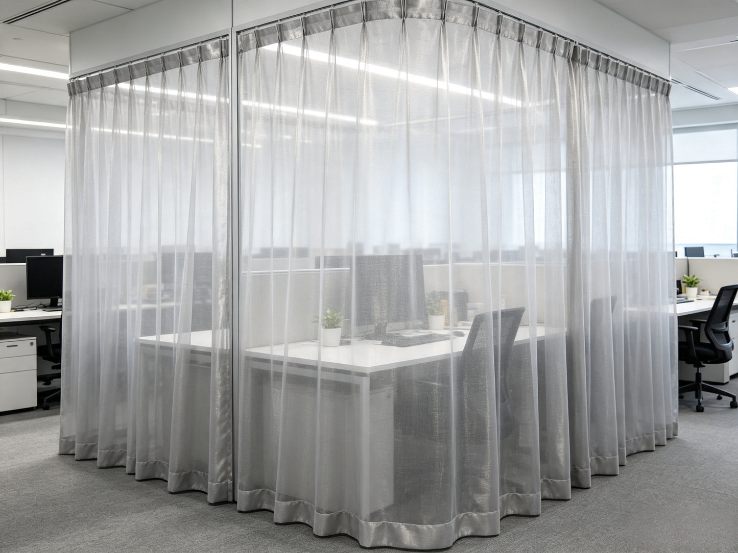 Nickel-Copper Fiber Translucent Faraday EMF Blocking Fabric
