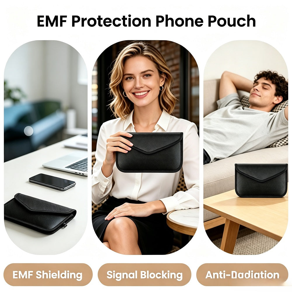 Anti-Tracking RFID GPS Leather Faraday Case