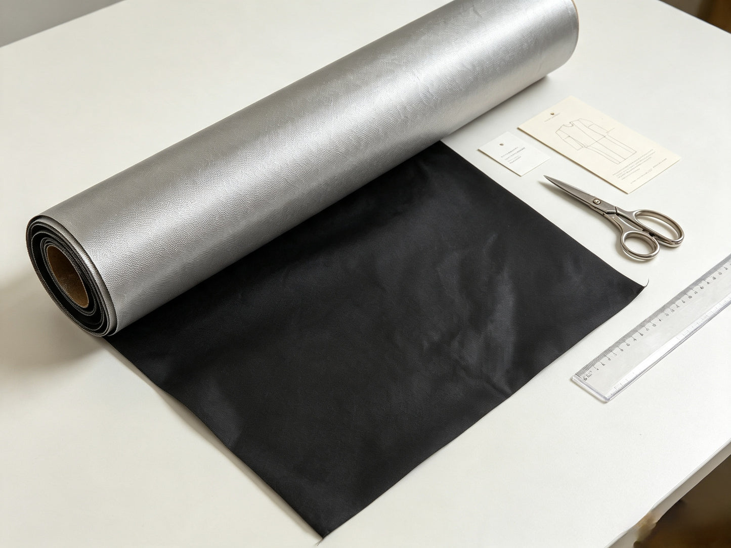 Single-Side Black Nickel-Copper Fiber Faraday EMF Blocking Fabric