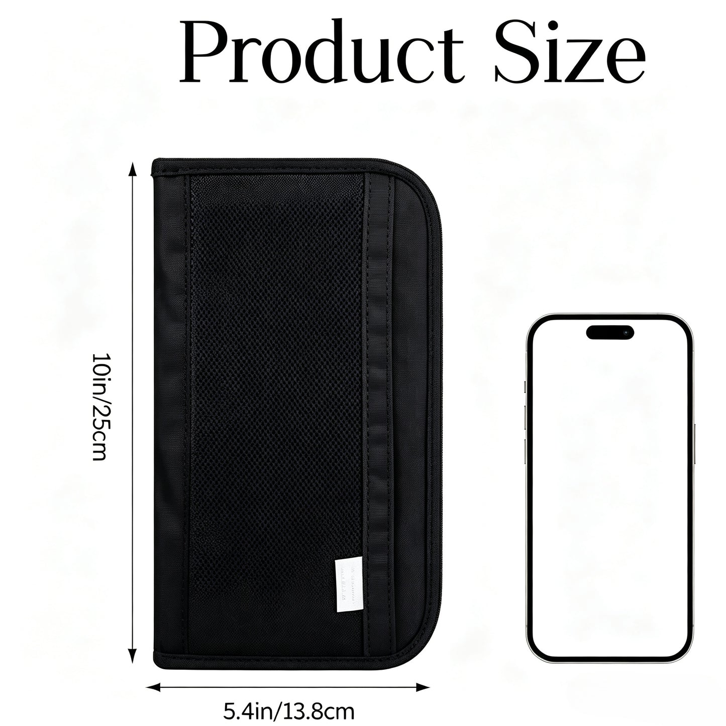 RFID EMF Blocking Passport Holder Travel Document Wallet, Size 13.8×25cm