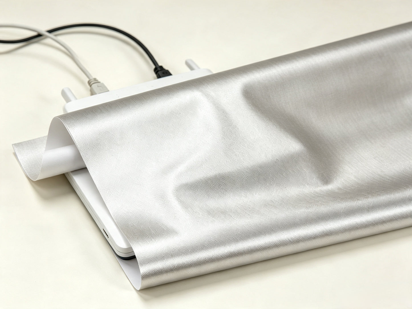 Nickel-Copper Fiber Plain Weave Single-Sided Adhesive Faraday EMF Blocking Fabric