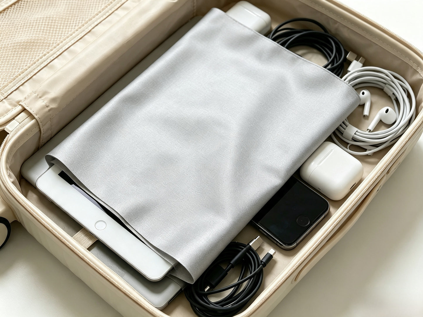 Flame Retardant Nickel-Copper Fiber Faraday EMF Blocking Fabric