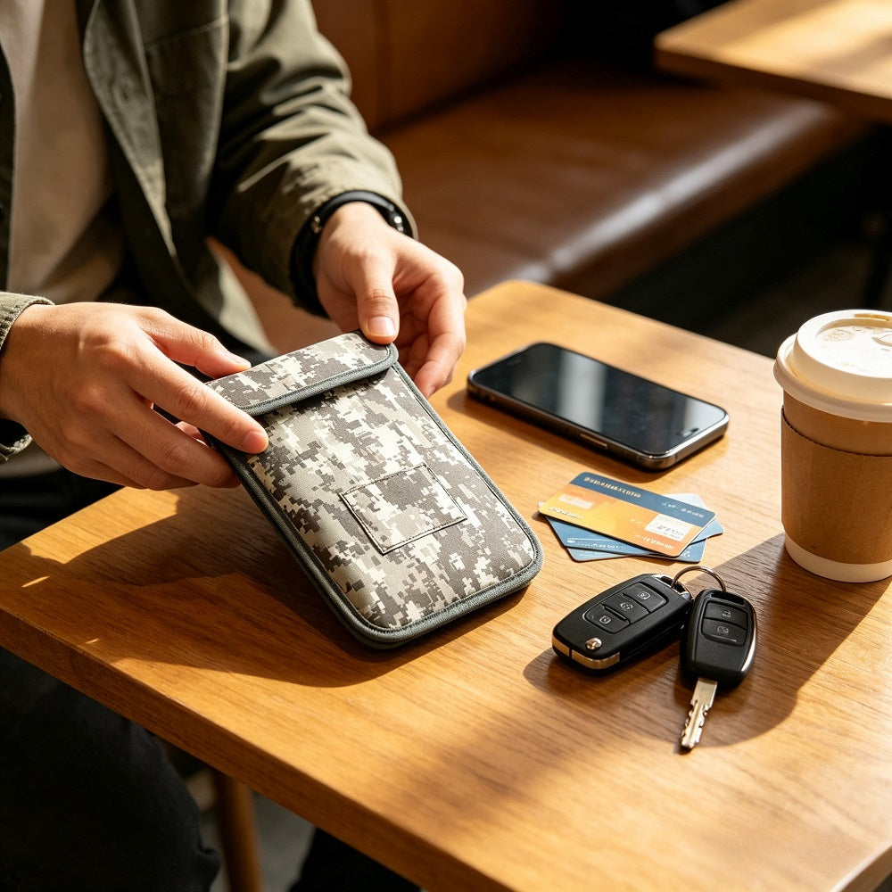 Camouflage Nickel Copper EMF Shielding Faraday Bag