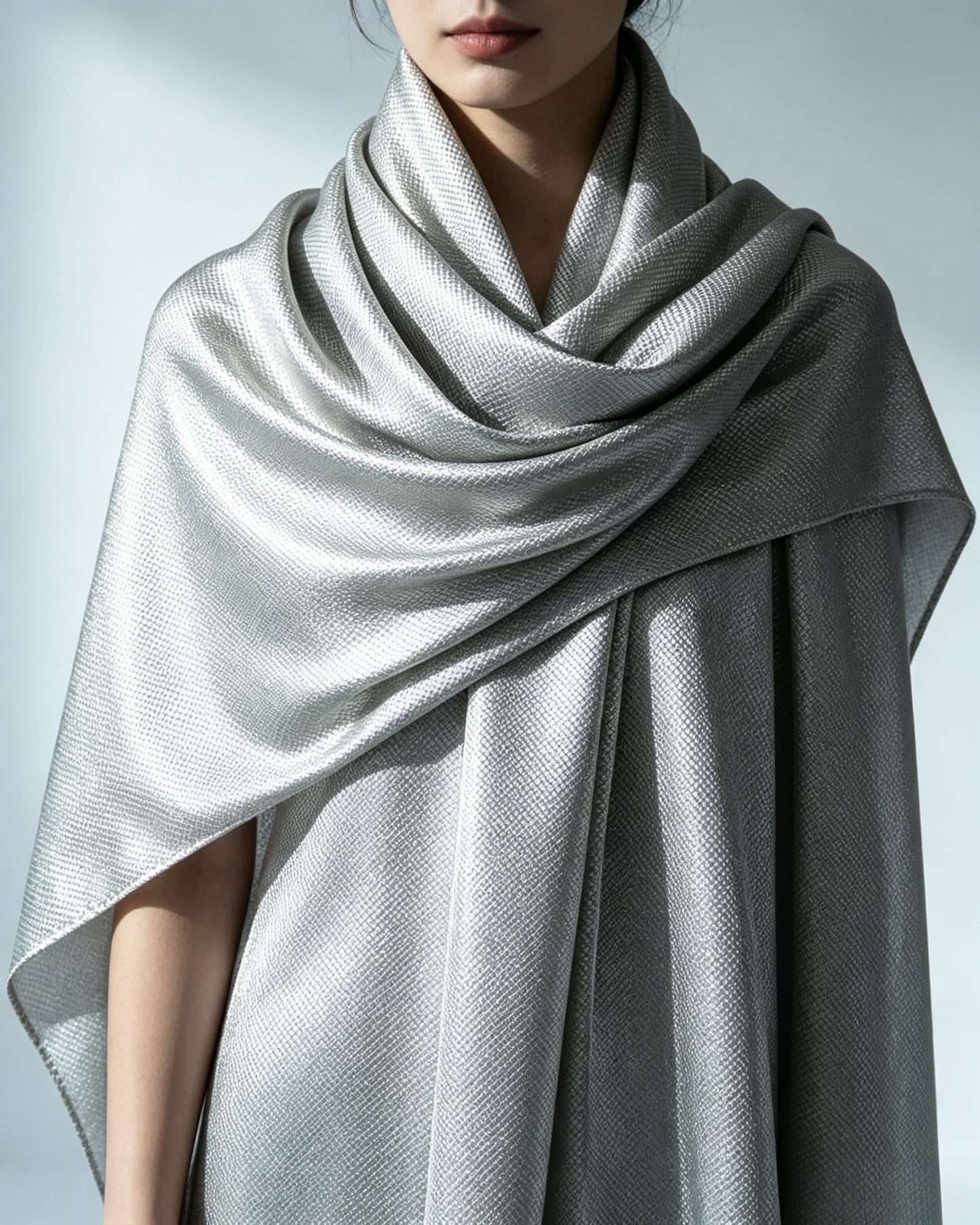 Diamond Pattern Silver Fiber Faraday EMF Blocking  Fabric
