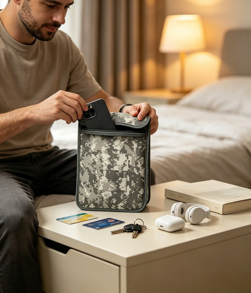 Camouflage Nickel Copper EMF Shielding Faraday Bag