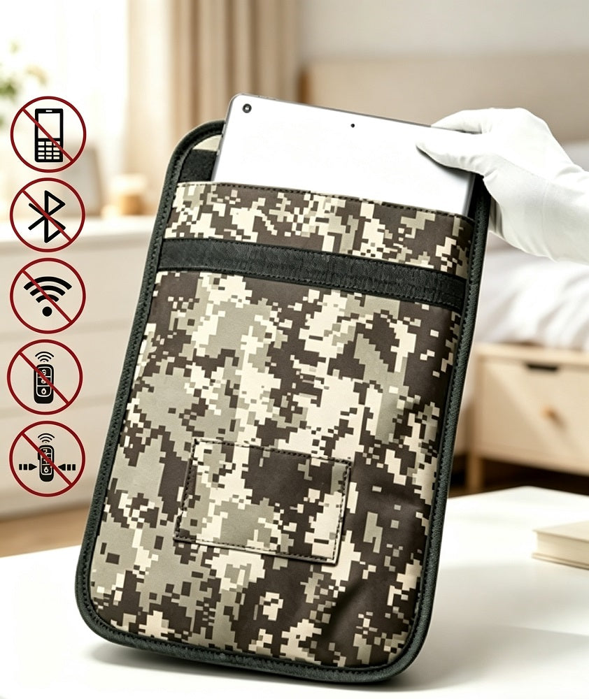 Camouflage Nickel Copper EMF Shielding Faraday Bag