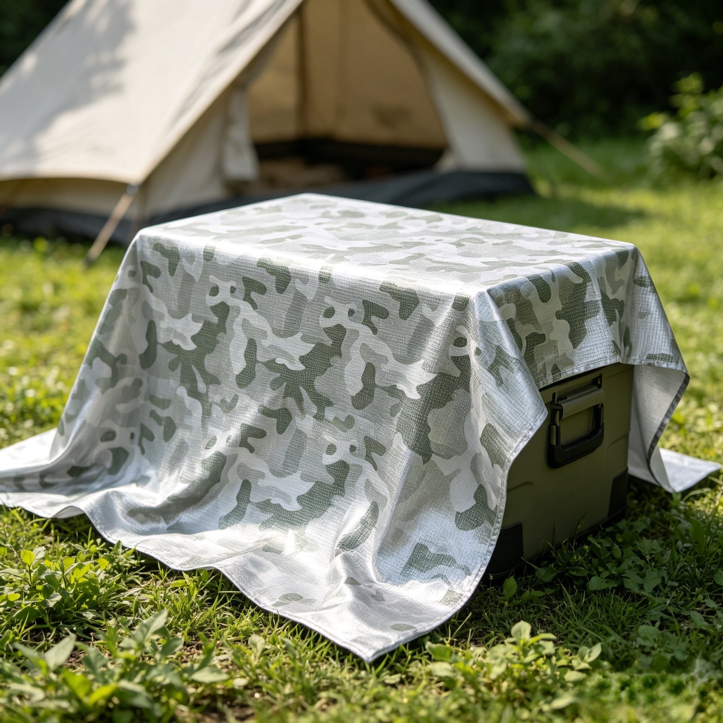Camo Nickel Copper Polyester EMF Shielding Faraday Fabric
