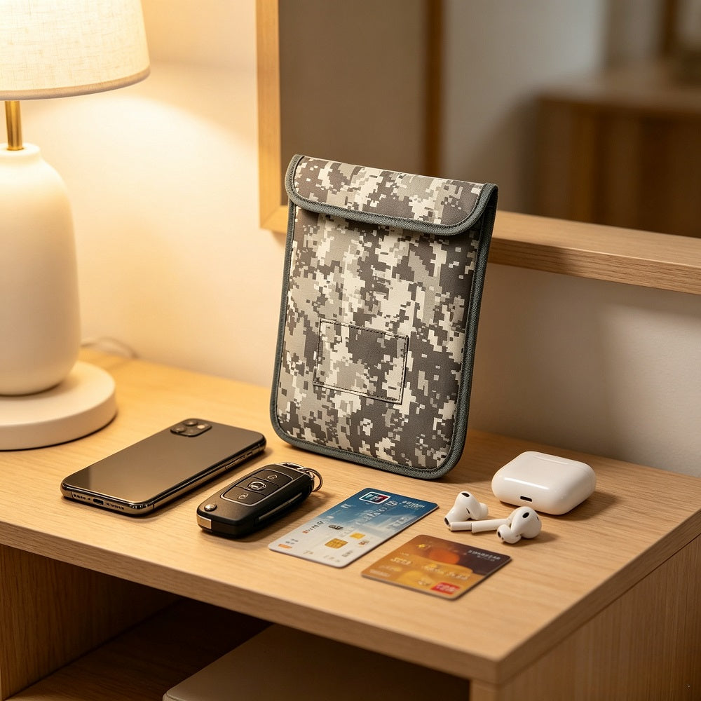 Camouflage Nickel Copper EMF Shielding Faraday Bag