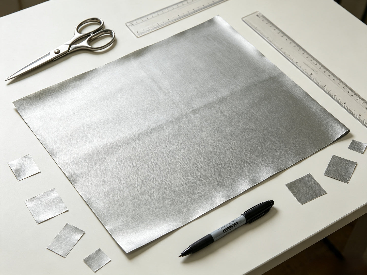 Flame Retardant Nickel-Copper Fiber Faraday EMF Blocking Fabric