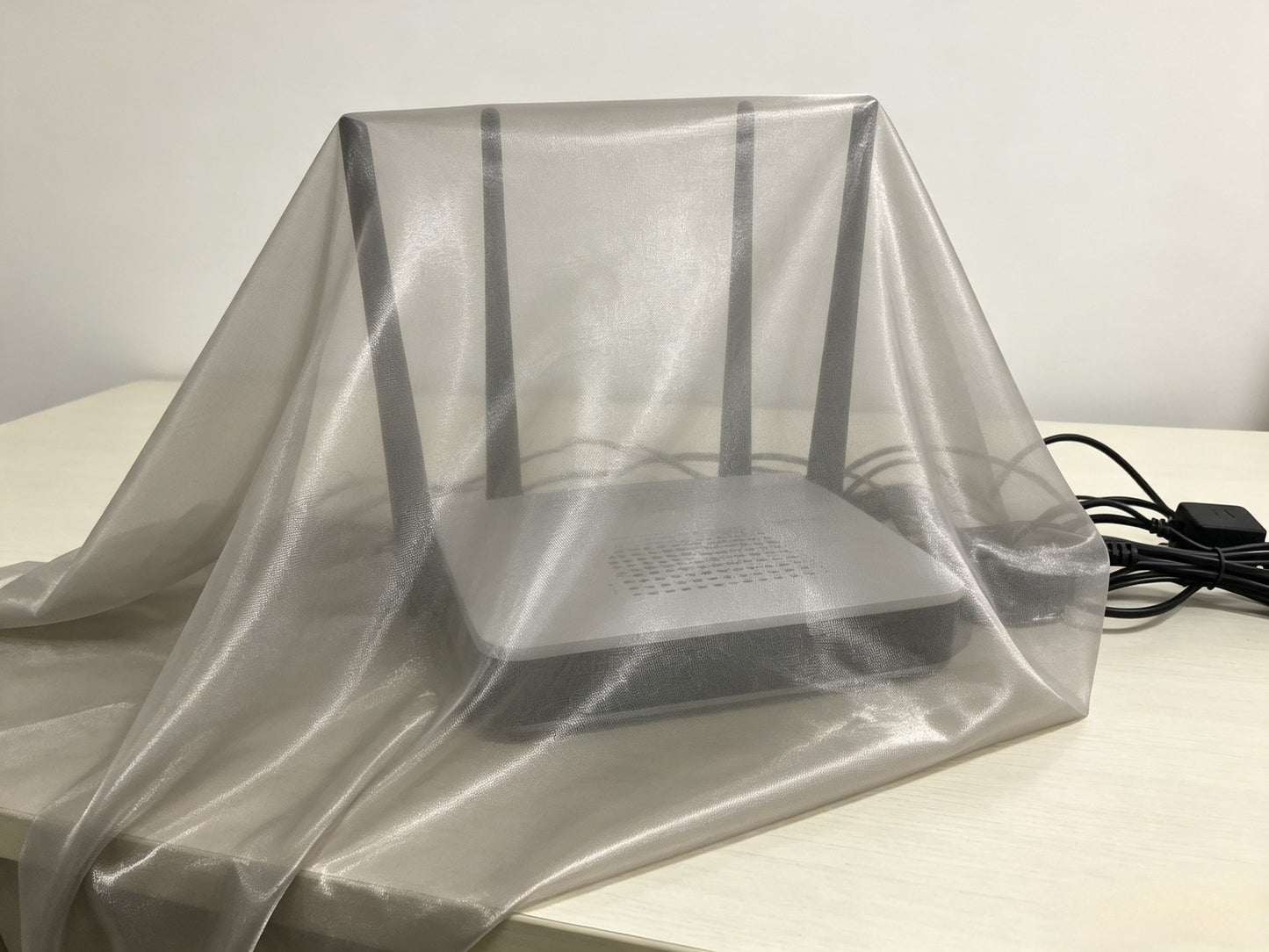 Nickel-Copper Fiber Translucent Faraday EMF Blocking Fabric