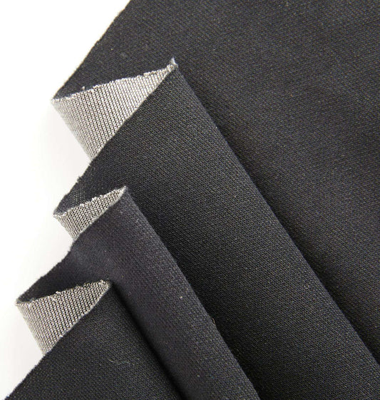 Black Silver Cotton Silver Fiber Faraday EMF Blocking Fabric
