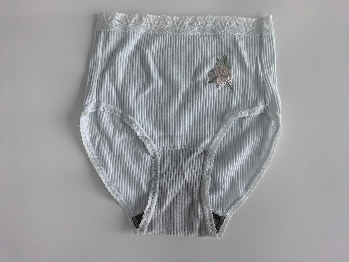 Silver Fiber EMF Shielding Women's High Waist Striped Panties