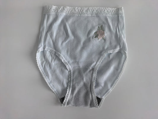 Silver Fiber EMF Shielding Women's High Waist Striped Panties