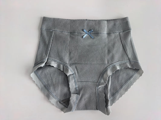 Silver Fiber EMF Shielding Women's High Waist Striped Panties