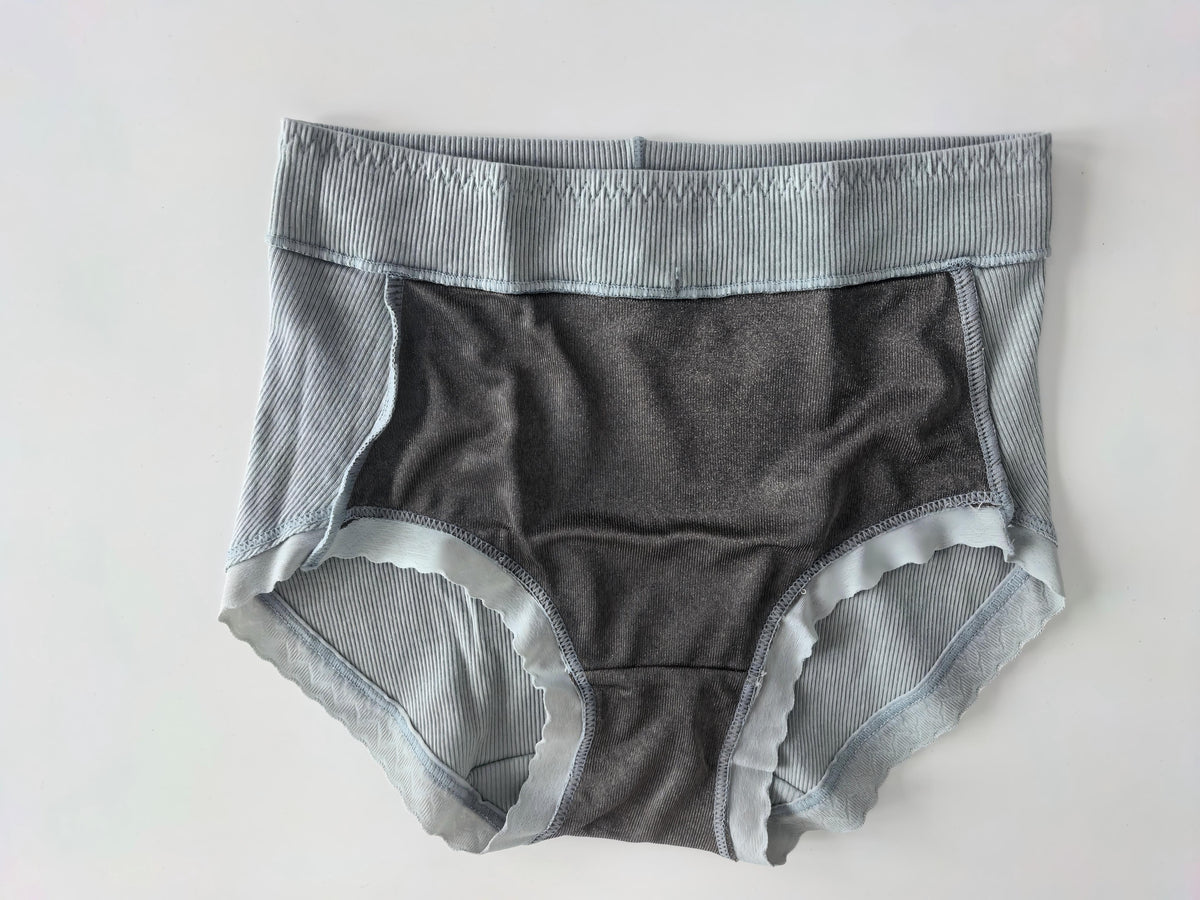 Silver Fiber EMF Shielding Women's High Waist Striped Panties
